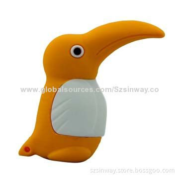 PVC Woodpecker Smartphone USB Flash Drive with Micro USB Port, 4GB